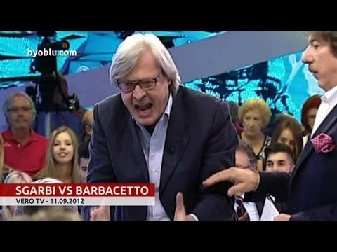 Sgarbi vomita su Barbacetto: sei un finocchio! E i grillini sono cogl….