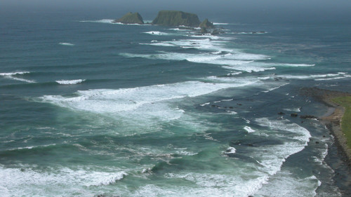 Le kuril islands famose per il loro ambiente naturale vicino all'epicentro nel Mare di Okhotsk