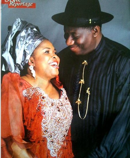Goodluck Jonathan con la moglie  Patience Jonathan