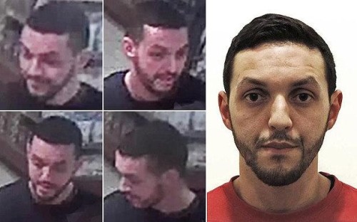 Mohamed Abrini in alcune foto segnaletiche della polizia belga