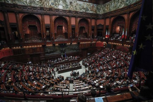 Un momento nell'Aula della Camera dei deputati - Roma 25 novembre 2017
