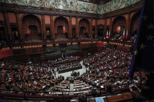 Un momento nell'Aula della Camera dei deputati - Roma 25 novembre 2017