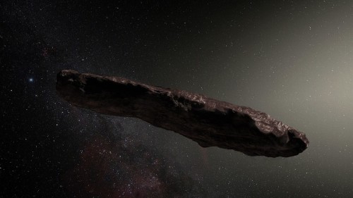 L'immagine che rappresenta il misterioso oggetto dell'artista di 'Oumuamua