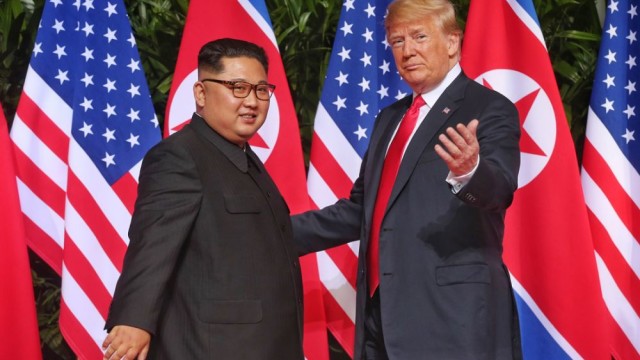 Trump and Kim face to face