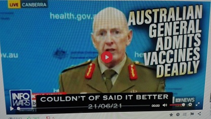 VIDEO: Il generale australiano ammette che i vaccini sono mortali