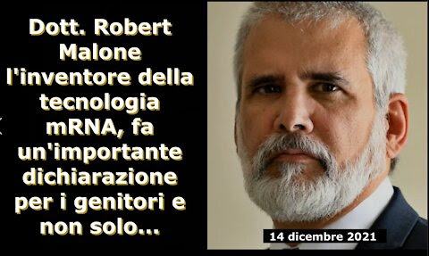 ATTENZIONE ALLA TECNOLOGIA mRNA – DOTT. ROBERT MALONE