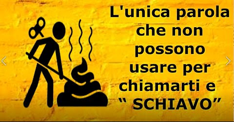 L’UNICA PAROLA CHE NON POSSONO USARE PER CHIAMARTI E’ SCHIAVO