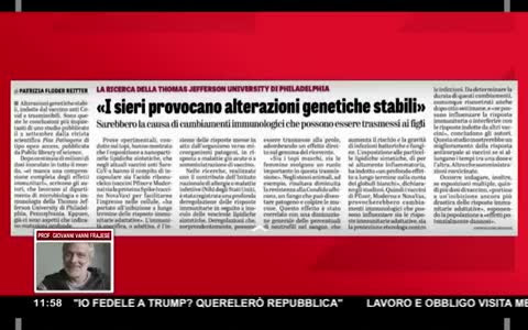 MODIFICHE DEL DNA EREDITABILI A CAUSA DEI SIERI GENICI MRNA SPERIMENTALI