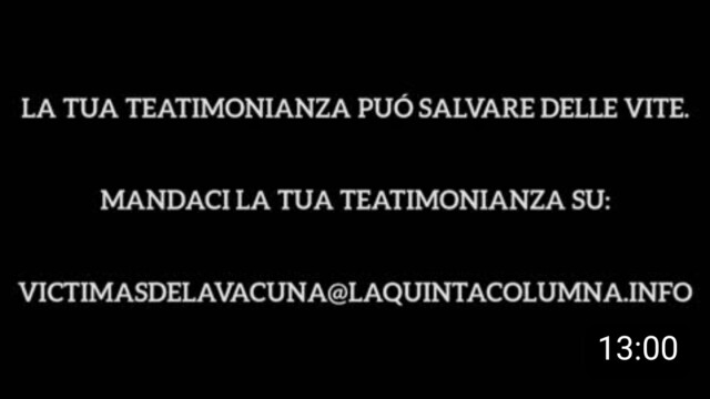 LA TUA TESTIMONIANZA PUO’ SALVARE DELLE VITE