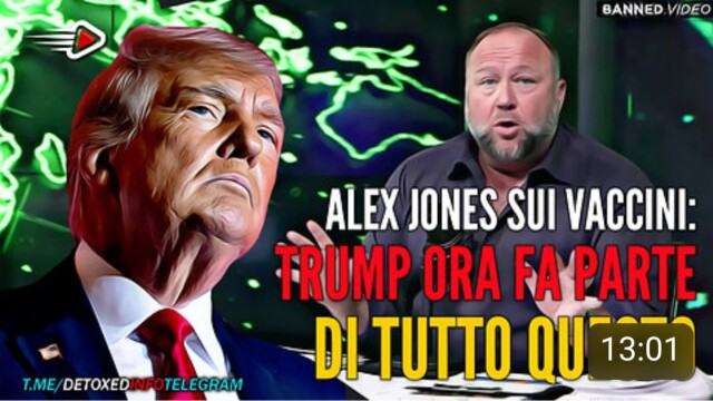 MONITO A TRUMP SUI VACCINI – ALEX JONES