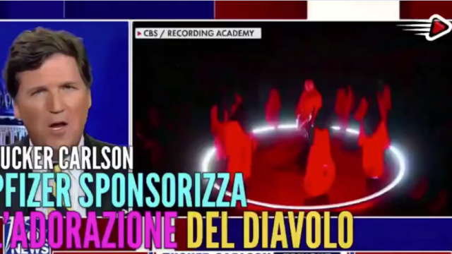 PFIZER SPONSORIZZA L’ADORAZIONE DEL DIAVOLO – TUCKER CARLSON